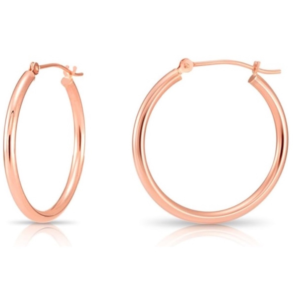 New Liv Oliver 18k Rose Gold plated Hoop Earrings
